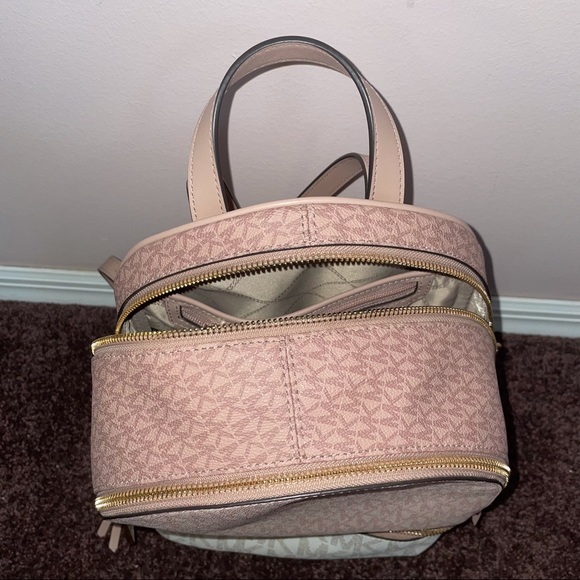 Michael Kors Pink Colorblock Logo Backback - Picture 7 of 8